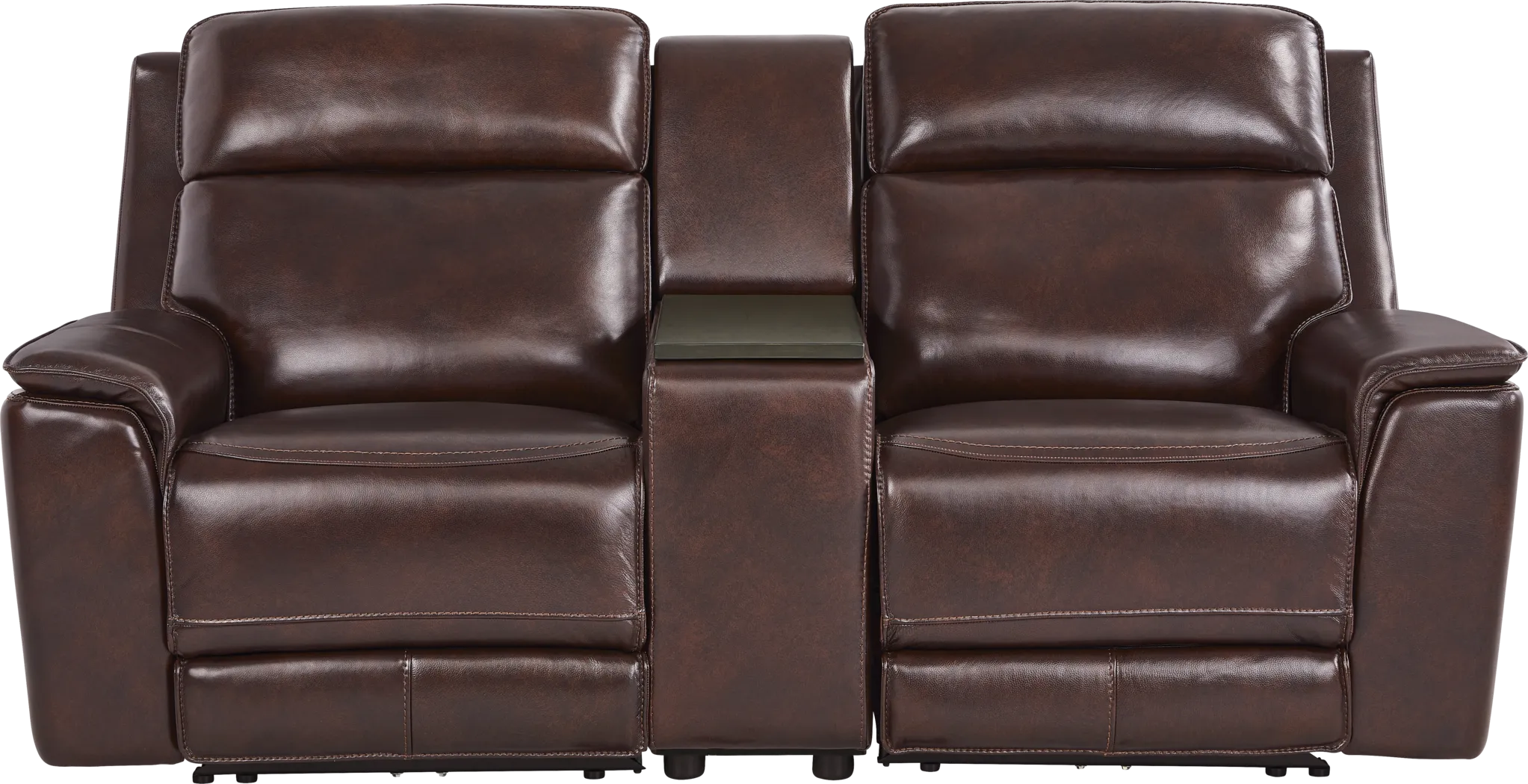 Magellan Merlot Leather 7 Pc Dual Power Reclining Living Room - Thumbnail - Image 12