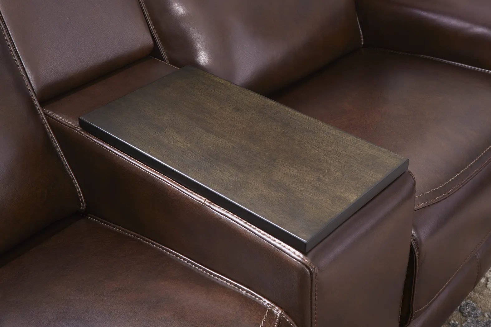 Magellan Merlot Leather 7 Pc Dual Power Reclining Living Room - Thumbnail - Image 15