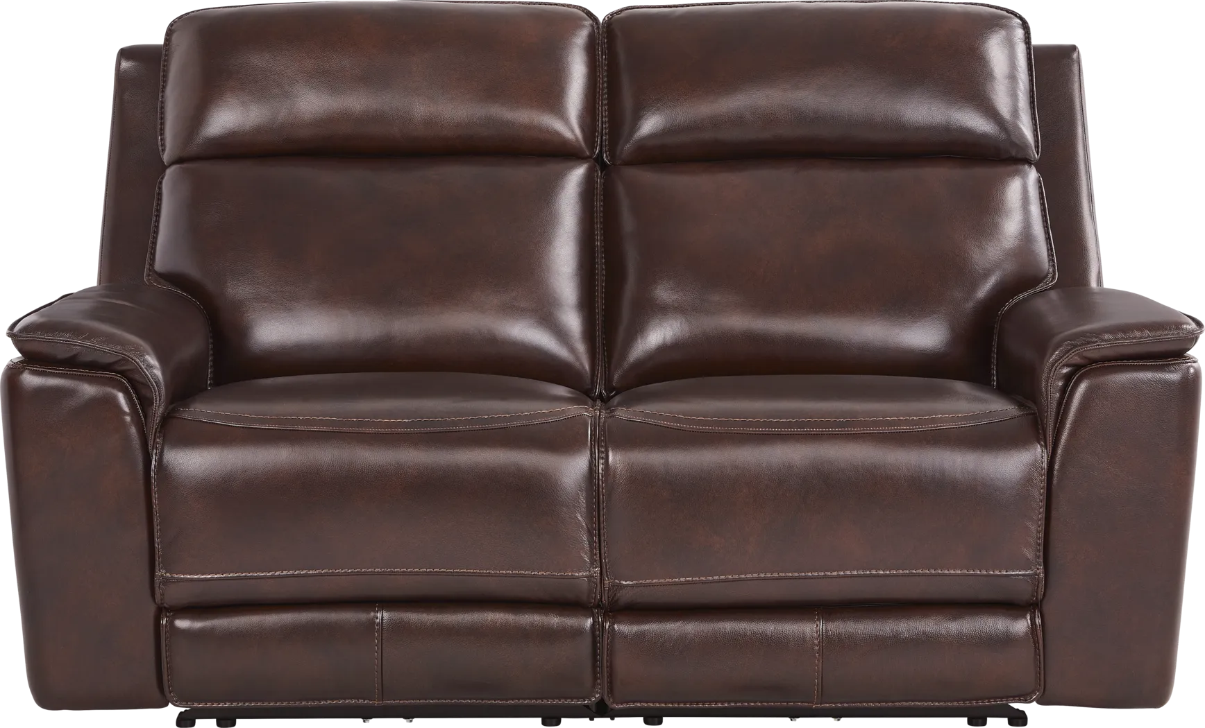Magellan Merlot Leather Dual Power Reclining Loveseat - Thumbnail - Image 2