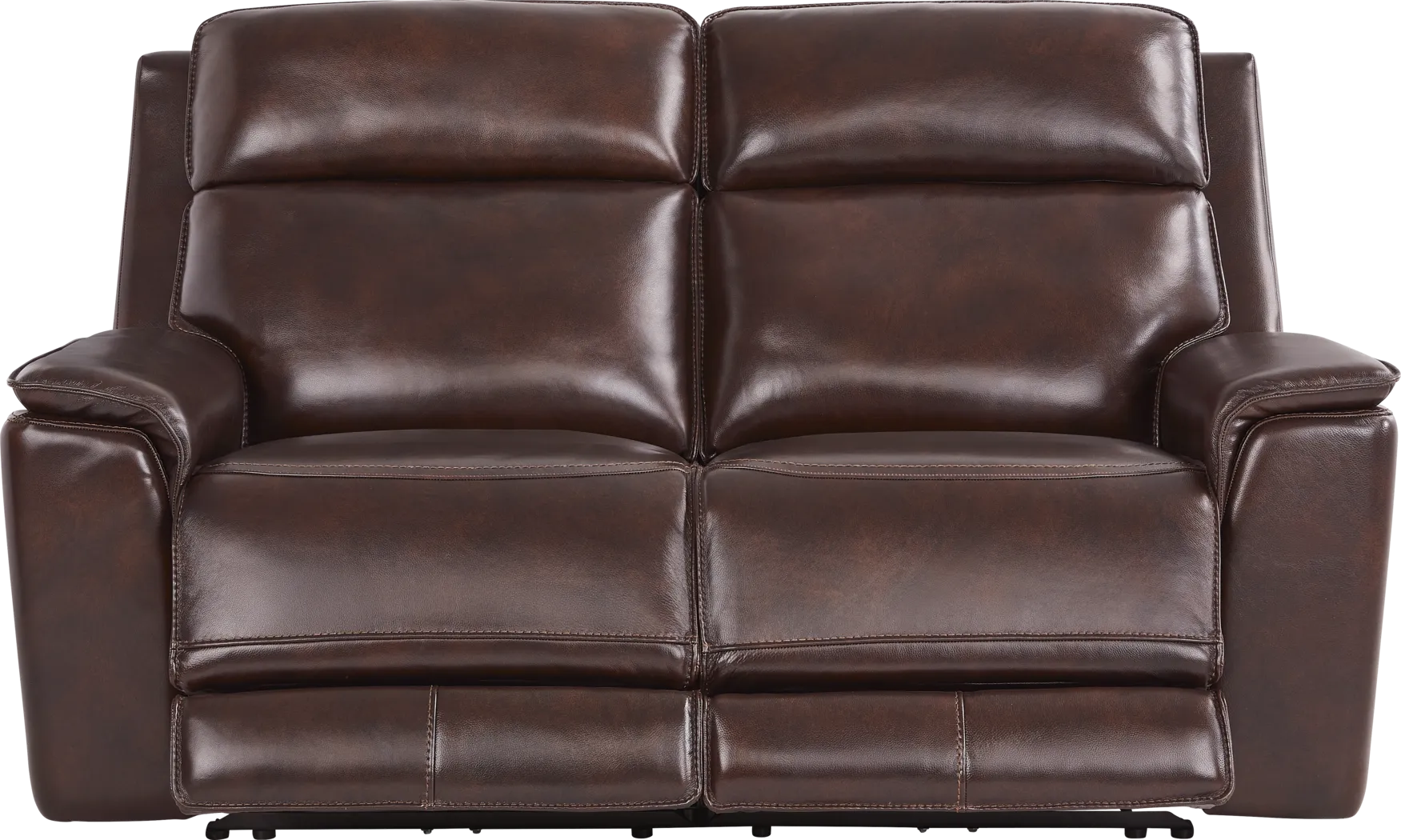 Magellan Merlot Leather Dual Power Reclining Loveseat - Thumbnail - Image 1