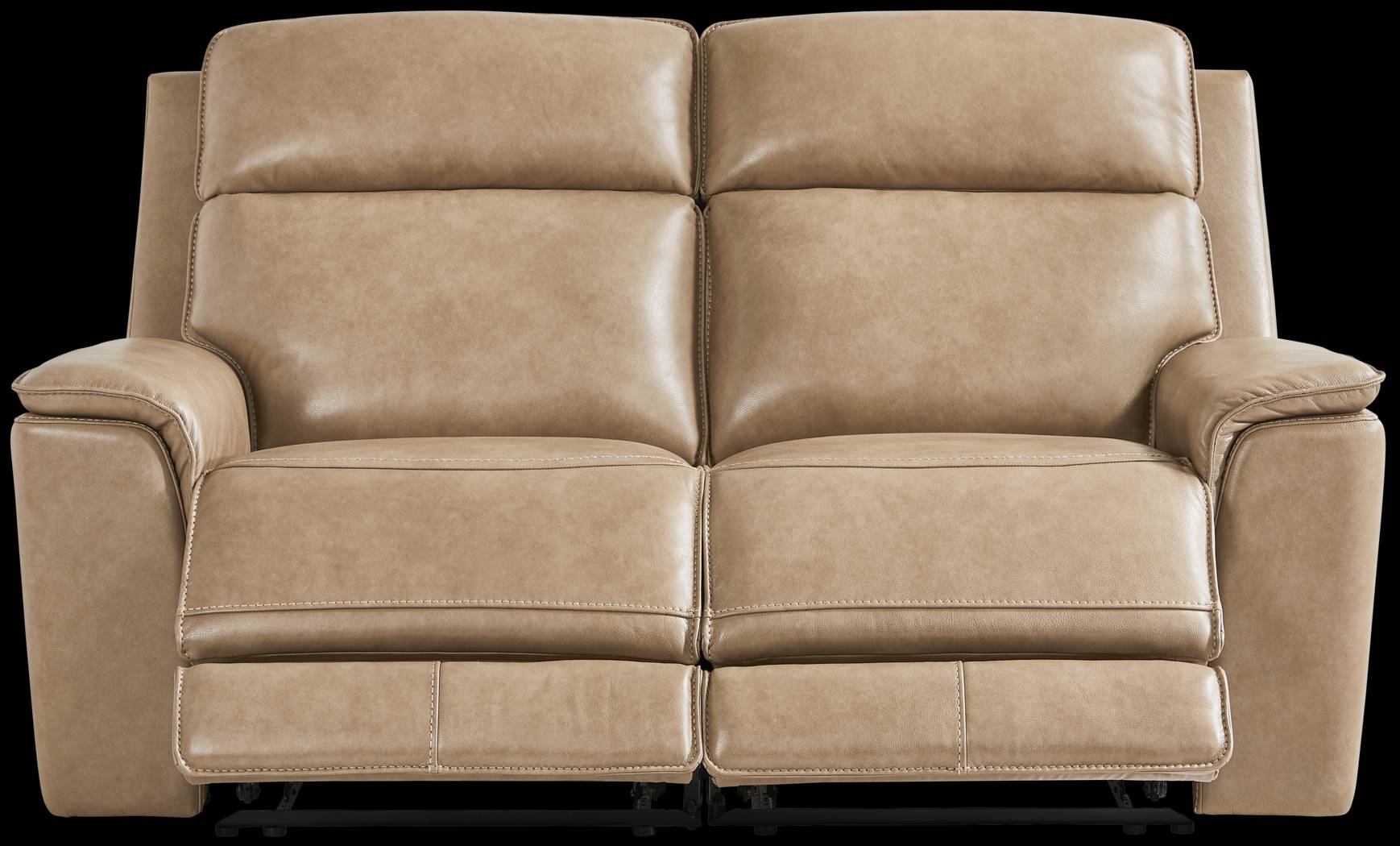Magellan Sand Leather 5 Pc Reclining Living Room with Dual Power Reclining Sofa - Thumbnail - Image 10