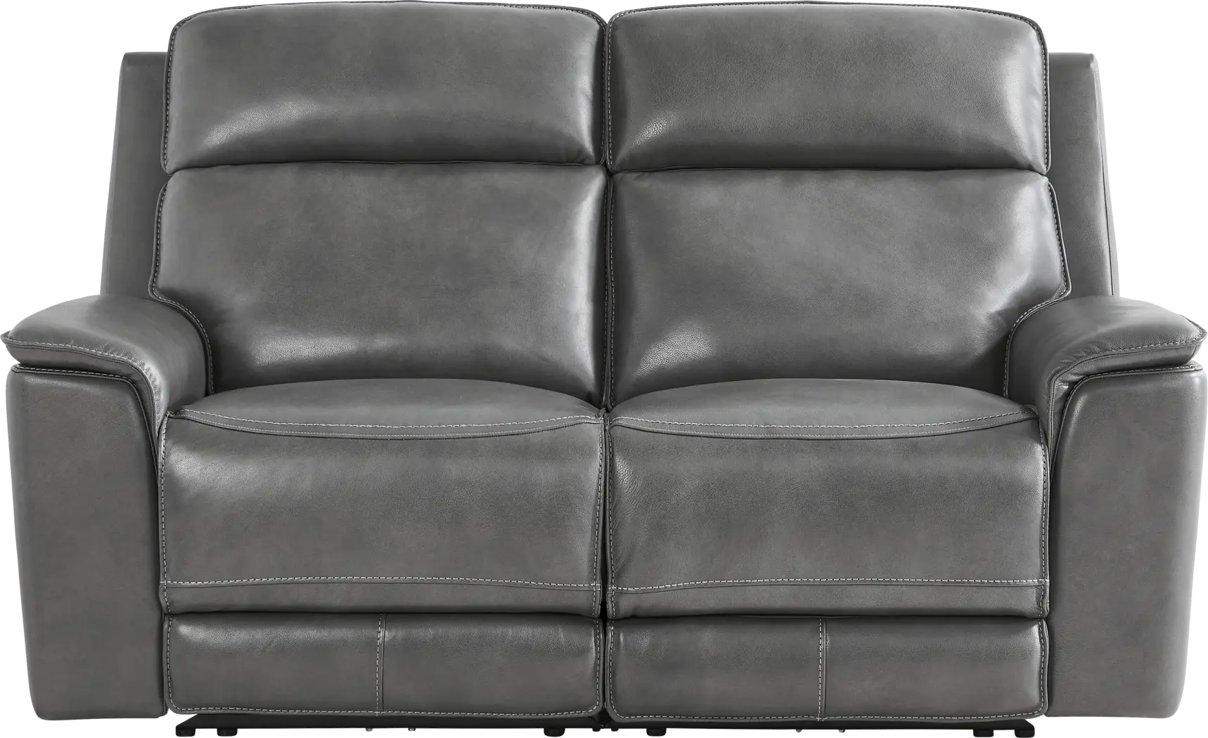 Magellan Smoke Leather Dual Power Reclining Loveseat - Thumbnail - Image 3