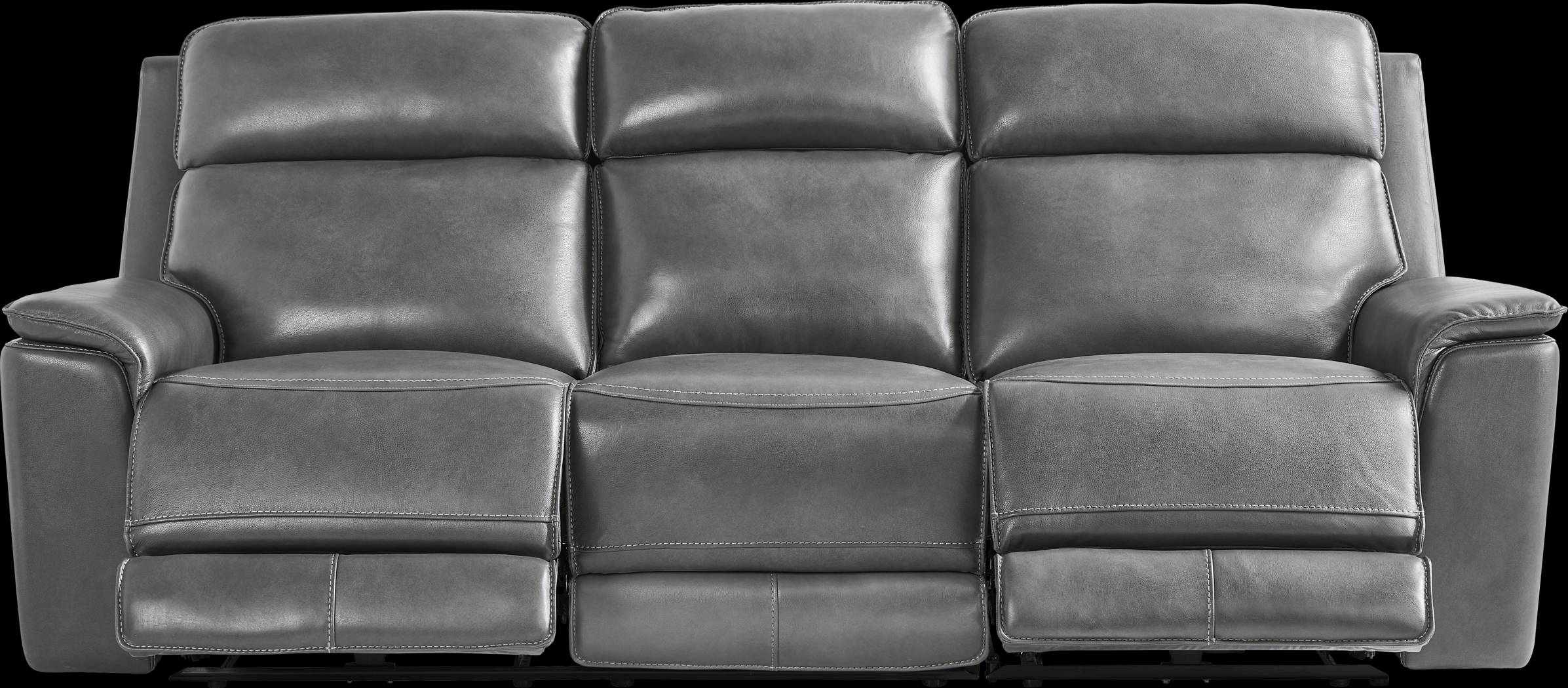 Magellan Smoke Leather 3 Pc Dual Power Reclining Living Room - Thumbnail - Image 2