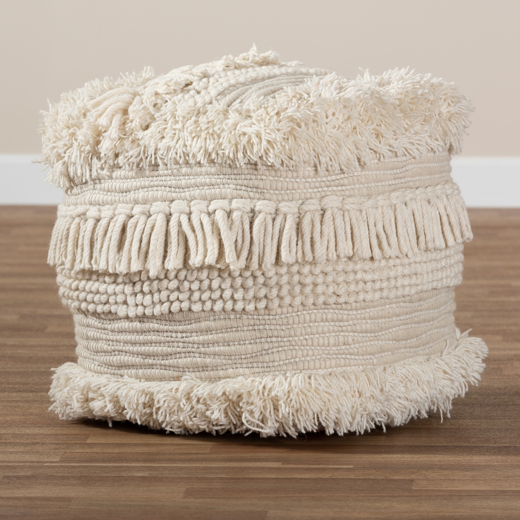 Magill Court Beige Pouf - Thumbnail - Image 5