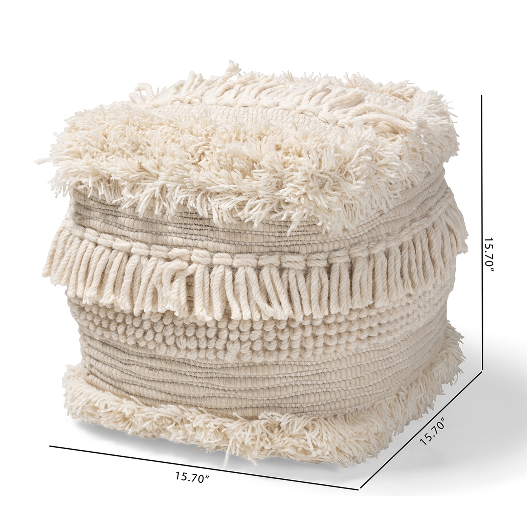 Magill Court Beige Pouf - Thumbnail - Image 6