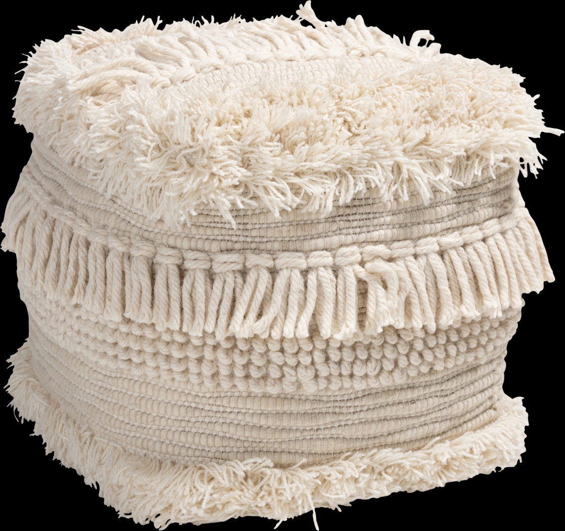 Magill Court Beige Pouf - Thumbnail - Image 1