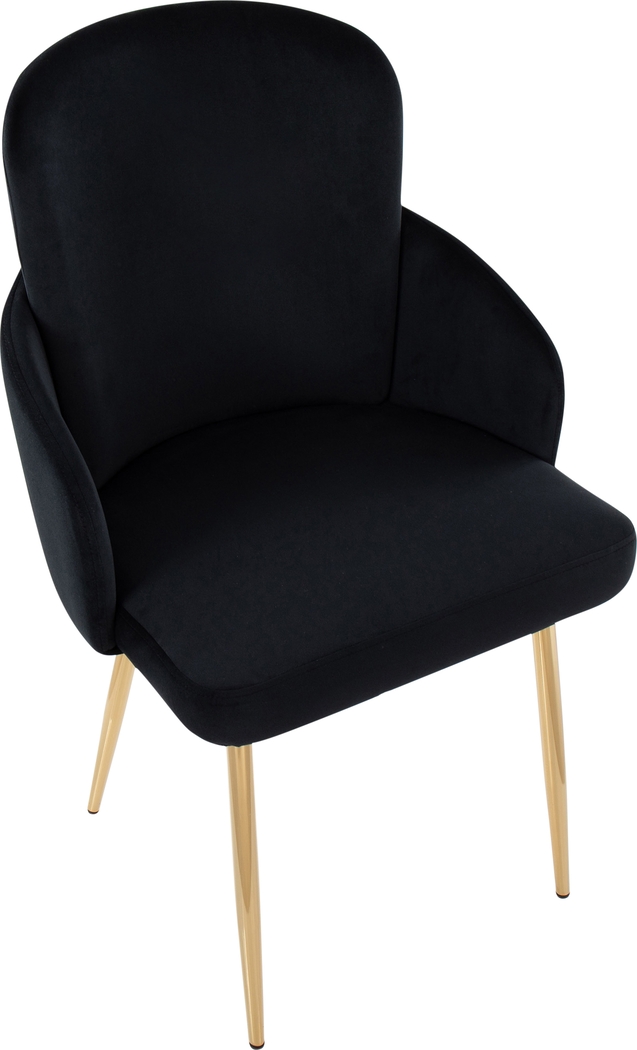 Maglista I Black Velvet Dining Chair Set of 2 - Thumbnail - Image 2