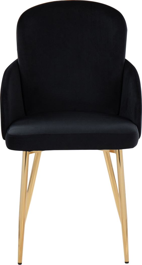 Maglista I Black Velvet Dining Chair Set of 2 - Thumbnail - Image 3