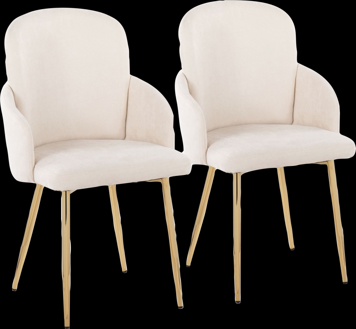 Maglista I Cream Dining Chair Set of 2 - Thumbnail - Image 1