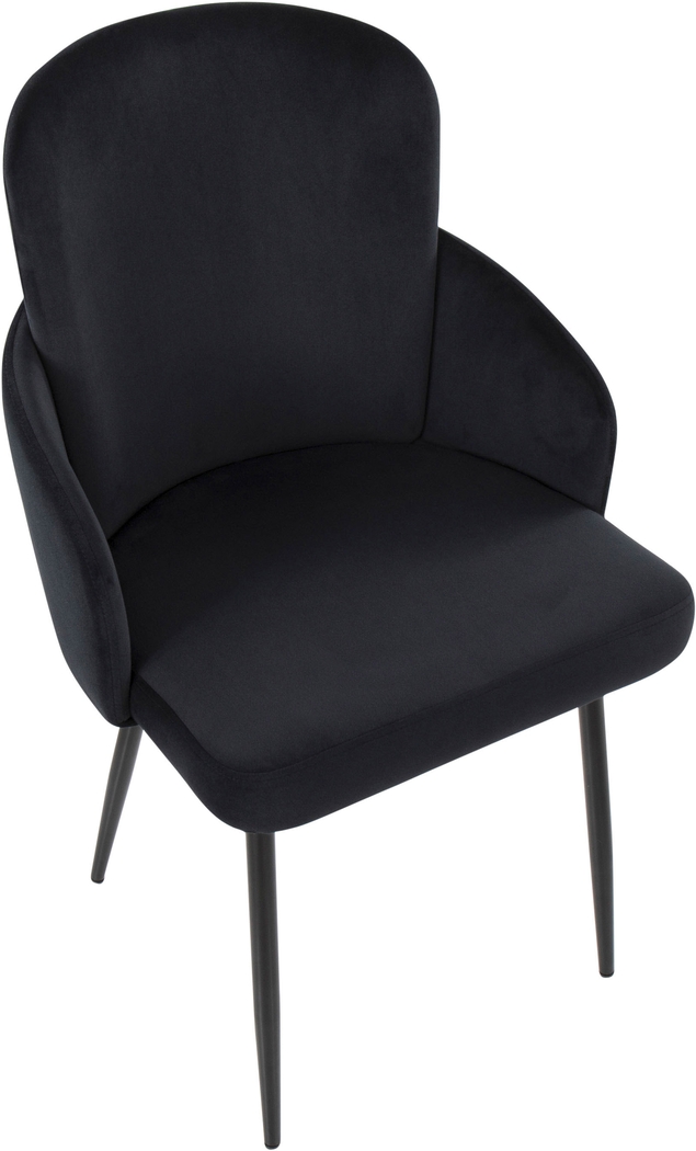 Maglista II Black Velvet Dining Chair Set of 2 - Thumbnail - Image 5