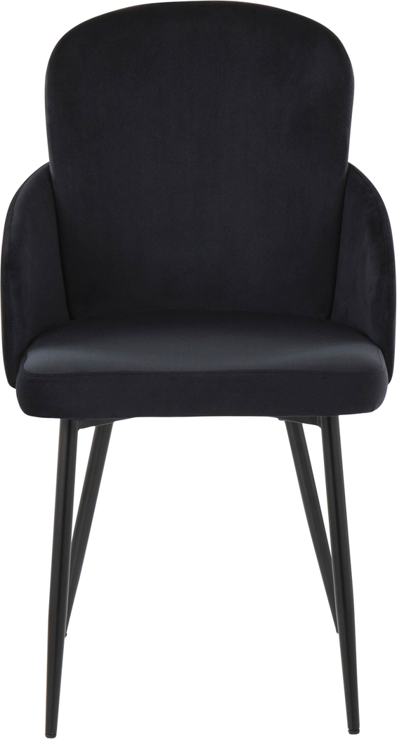 Maglista II Black Velvet Dining Chair Set of 2 - Thumbnail - Image 6