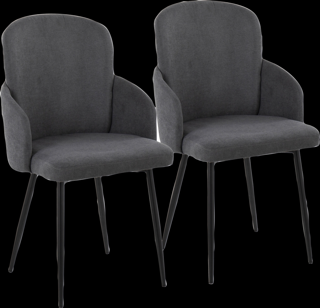 Maglista II Dark Gray Dining Chair Set of 2 - Thumbnail - Image 1