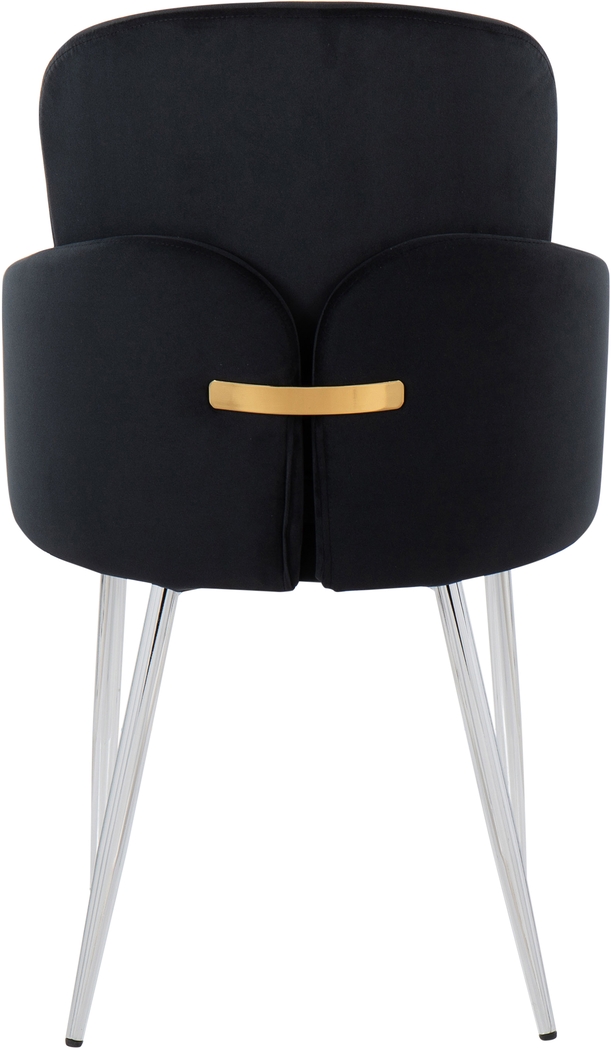 Maglista III Black Velvet Dining Chair Set of 2 - Thumbnail - Image 5