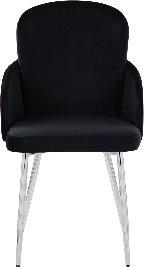 Maglista III Black Velvet Dining Chair Set of 2 - Thumbnail - Image 6