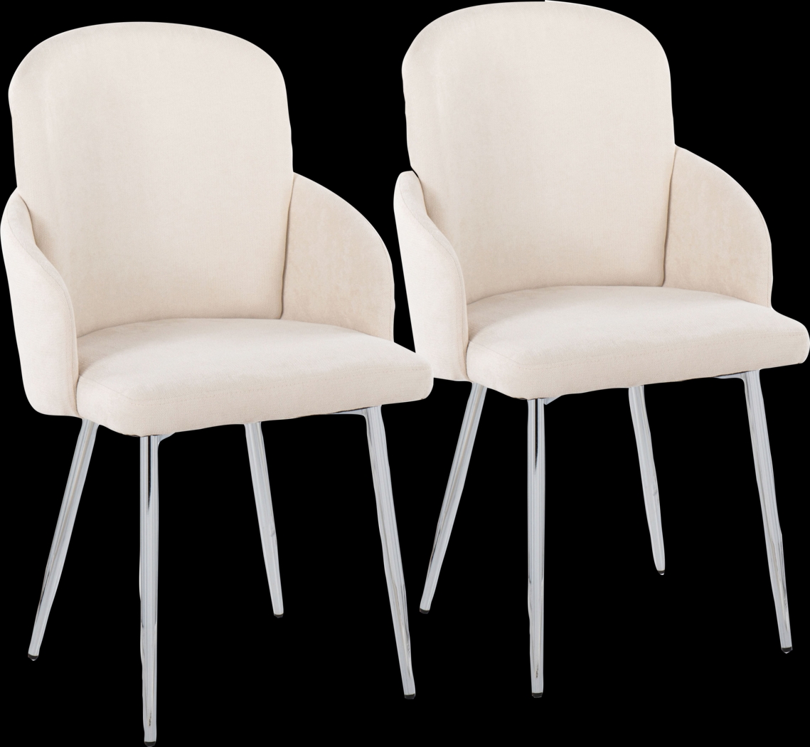 Maglista III Cream Dining Chair Set of 2 - Thumbnail - Image 1