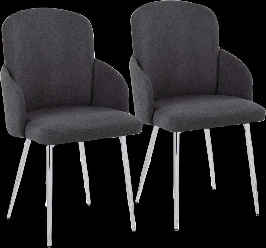 Maglista III Dark Gray Dining Chair Set of 2 - Thumbnail - Image 1