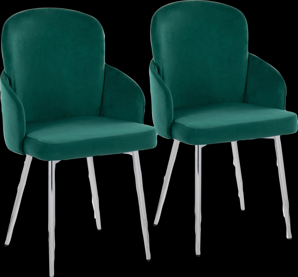 Maglista III Green Dining Chair Set of 2 - Thumbnail - Image 1