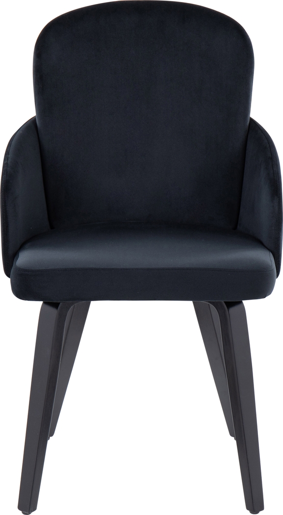 Maglista IV Black Velvet Dining Chair Set of 2 - Thumbnail - Image 4