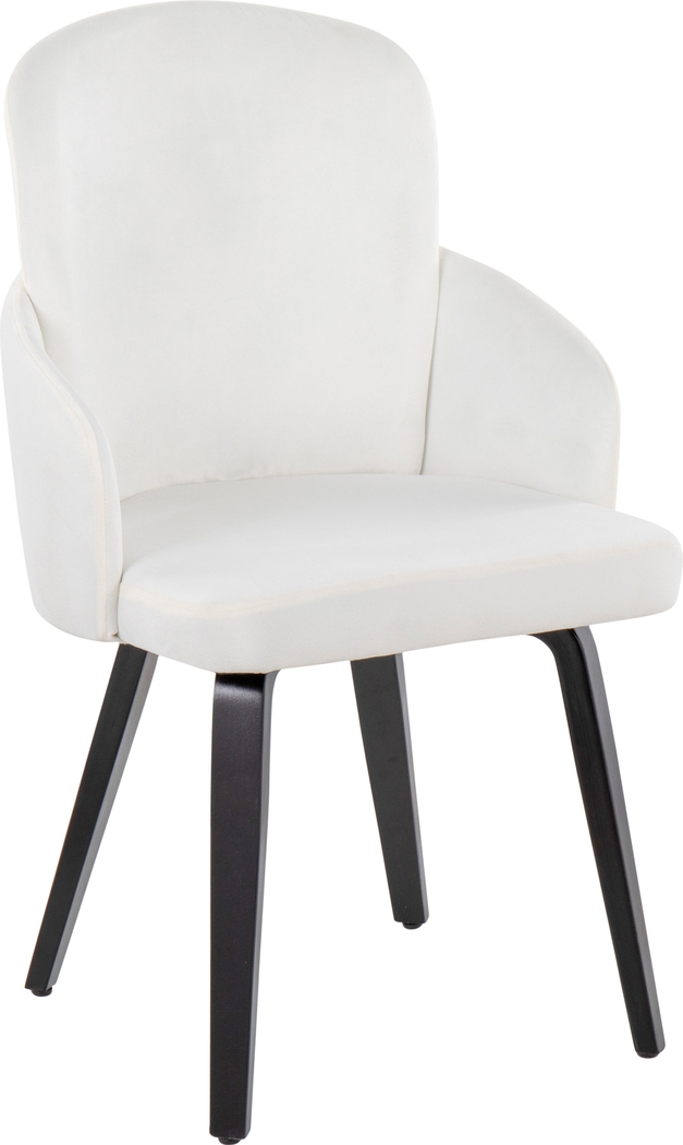 Maglista IV Cream Velvet Dining Chair Set of 2 - Thumbnail - Image 2