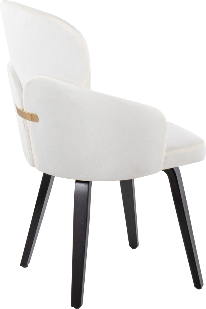 Maglista IV Cream Velvet Dining Chair Set of 2 - Thumbnail - Image 3