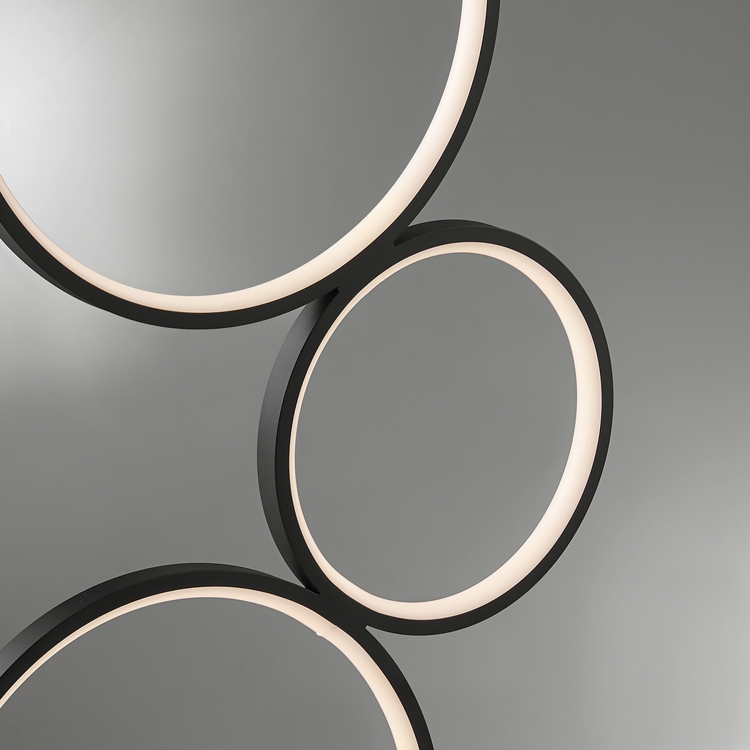 Magna Circle Black Floor Lamp - Thumbnail - Image 3