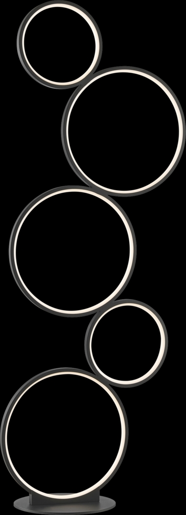 Magna Circle Black Floor Lamp - Thumbnail - Image 1