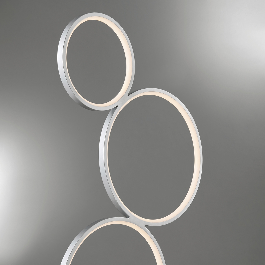 Magna Circle Silver Floor Lamp - Thumbnail - Image 3