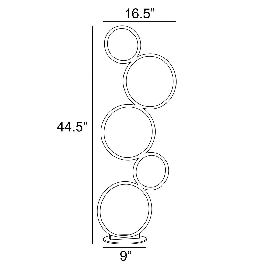 Magna Circle Silver Floor Lamp - Thumbnail - Image 4