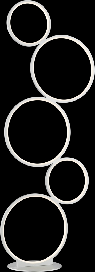 Magna Circle Silver Floor Lamp - Thumbnail - Image 1