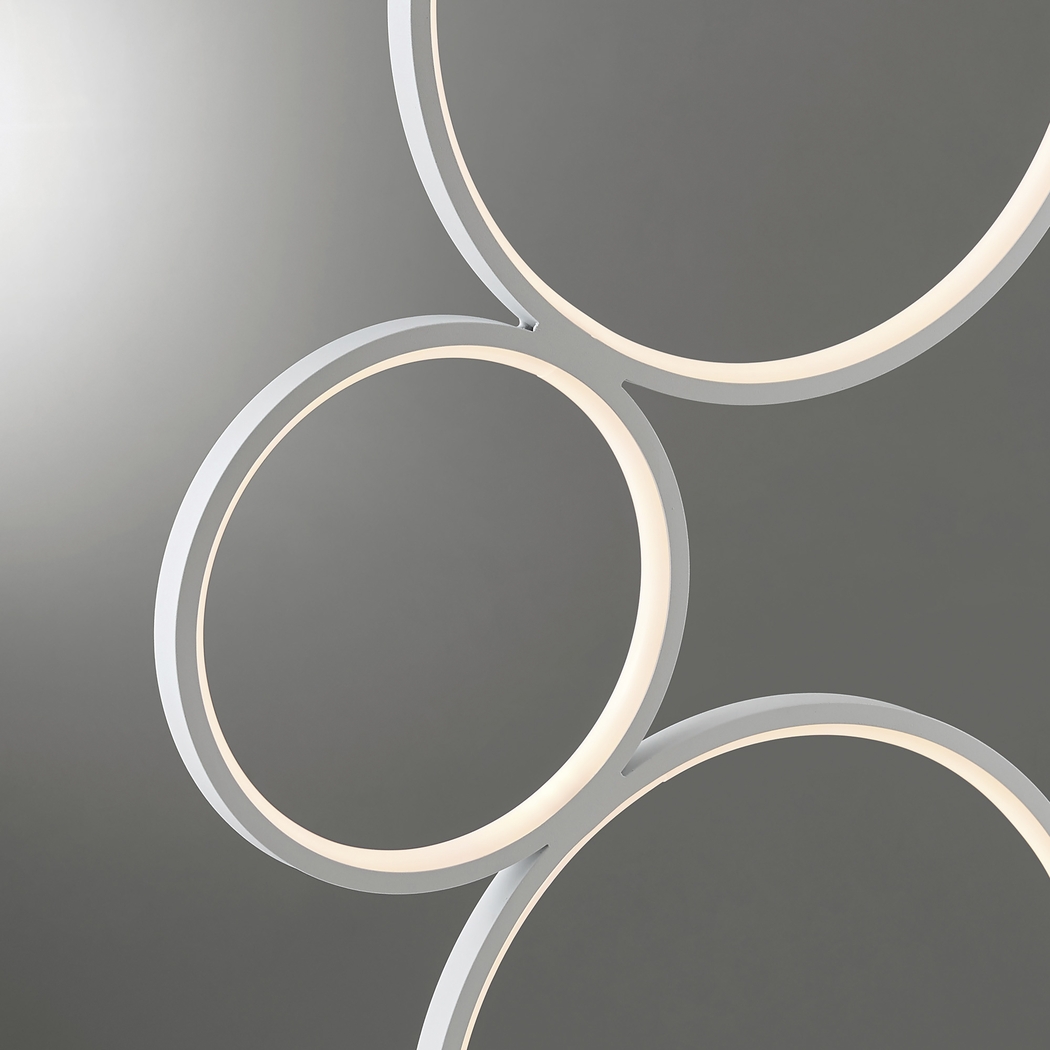 Magna Circle White Floor Lamp - Thumbnail - Image 3