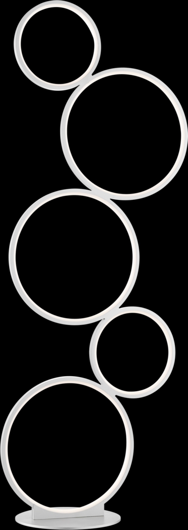 Magna Circle White Floor Lamp - Thumbnail - Image 1