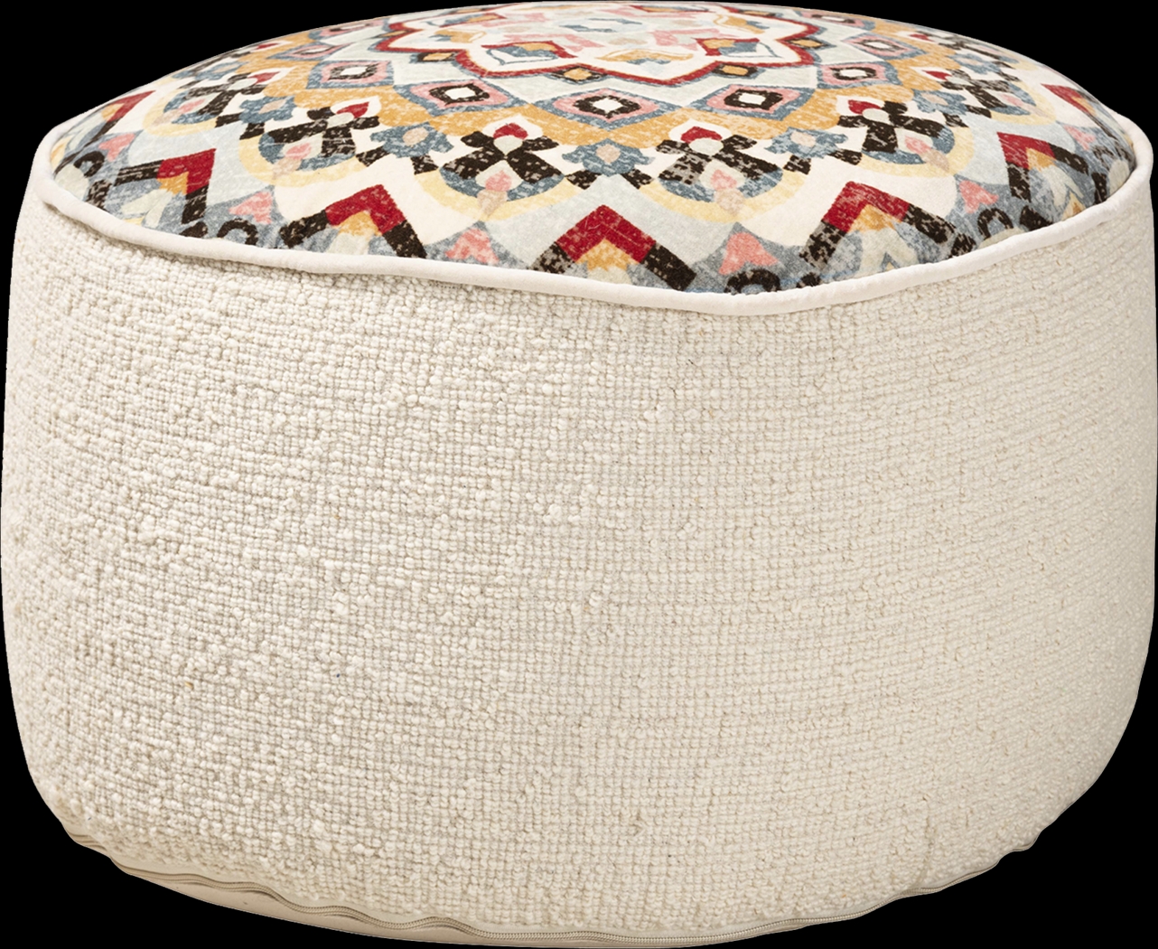 Magoun Cream Pouf - Thumbnail - Image 1