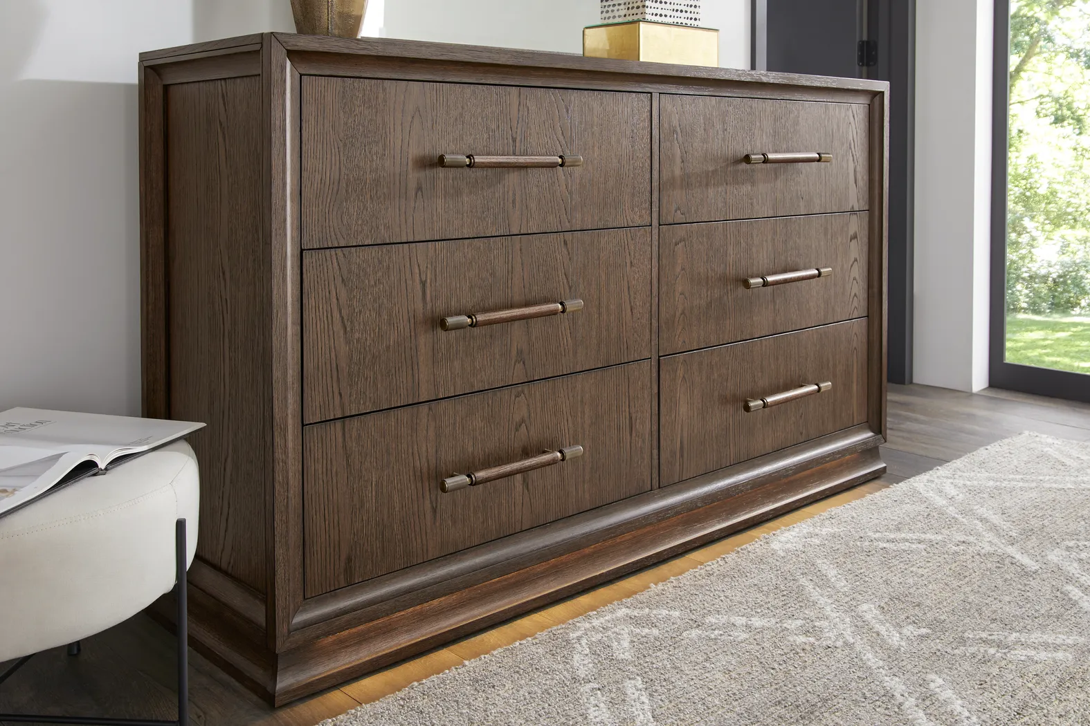 Maguire Brown 5 Pc Queen Upholstered Bedroom - Thumbnail - Image 8