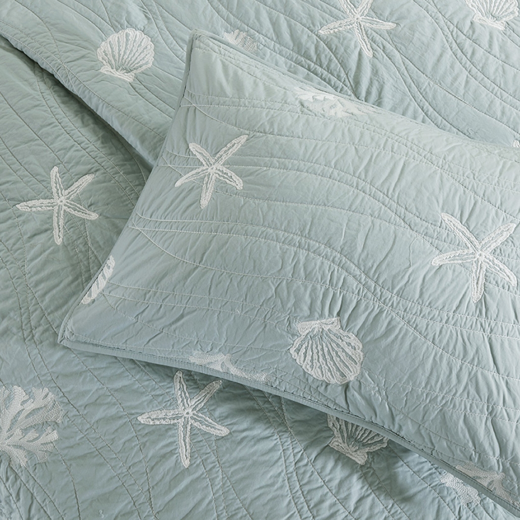Mahaska Seafoam 4 Pc Full/Queen Coverlet Set - Thumbnail - Image 5