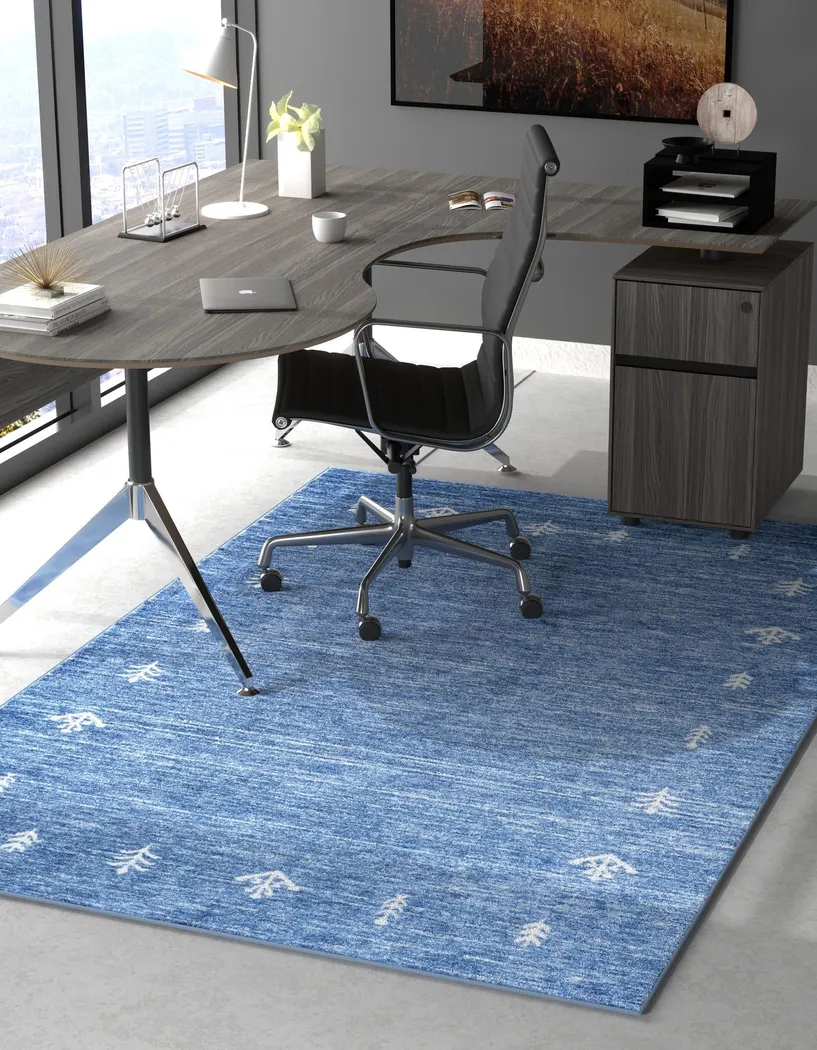 Mahbub Blue 6'1 x 9' Rug - Thumbnail - Image 2