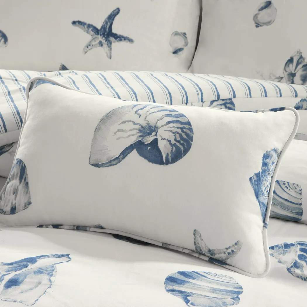 Mahier White Blue Accent Pillow - Thumbnail - Image 2