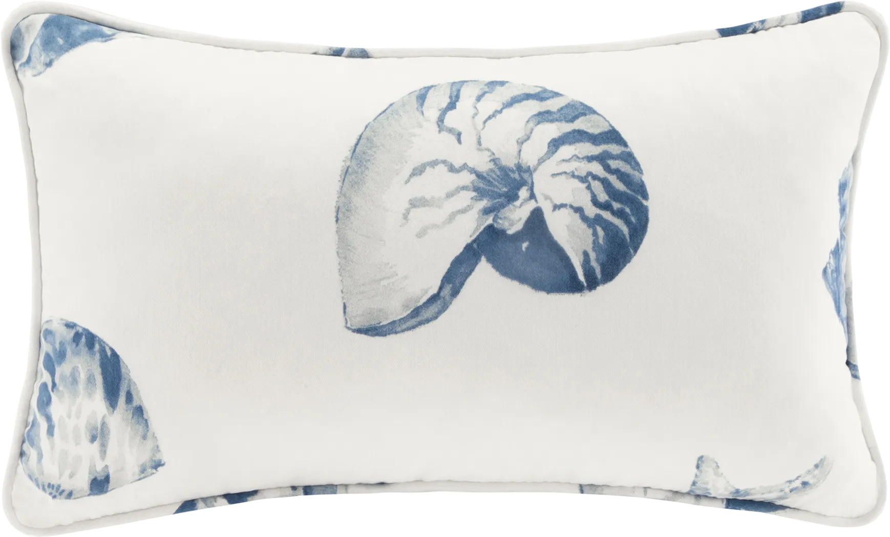 Mahier White Blue Accent Pillow - Thumbnail - Image 1
