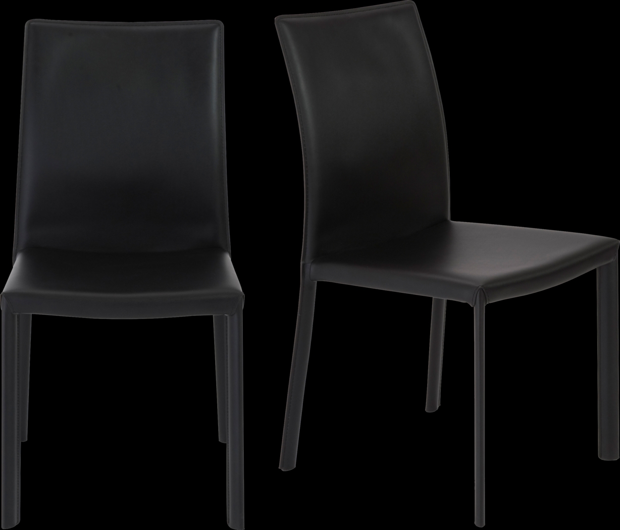Mahlum Black Dining Chair, Set of 2 - Thumbnail - Image 1