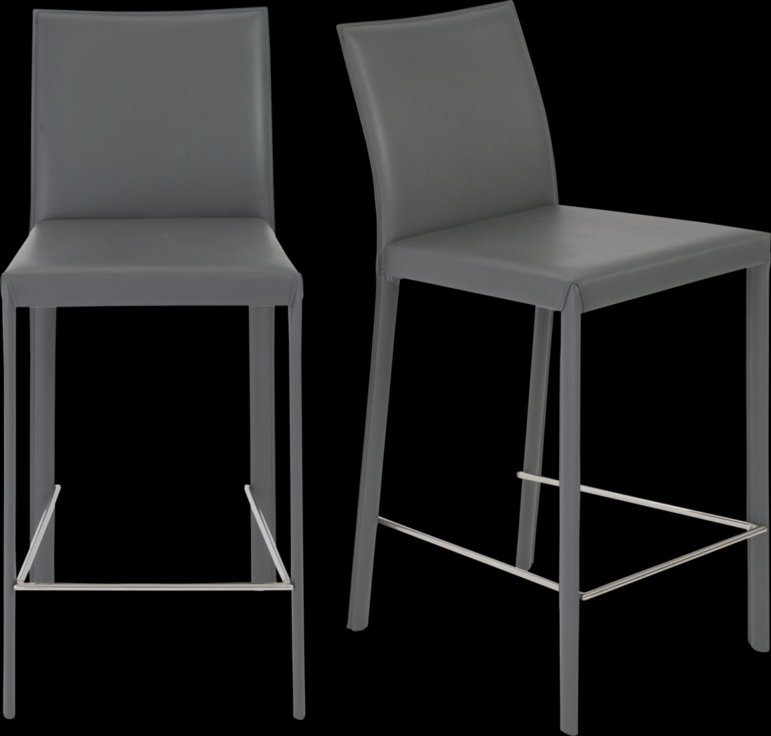Mahlum Gray Counter Stool, Set of 2 - Thumbnail - Image 1