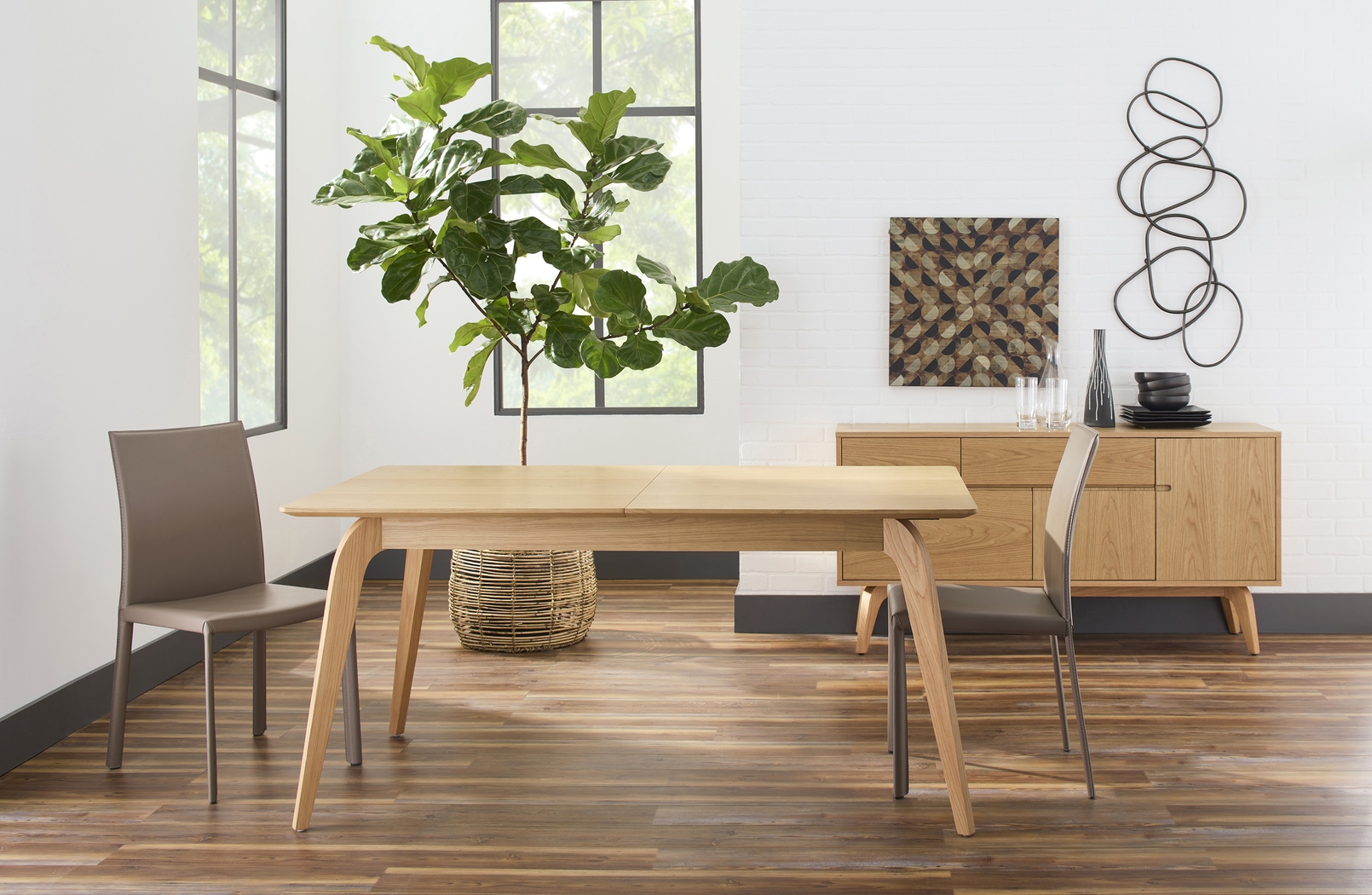 Mahlum Taupe Dining Chair, Set of 2 - Thumbnail - Image 2