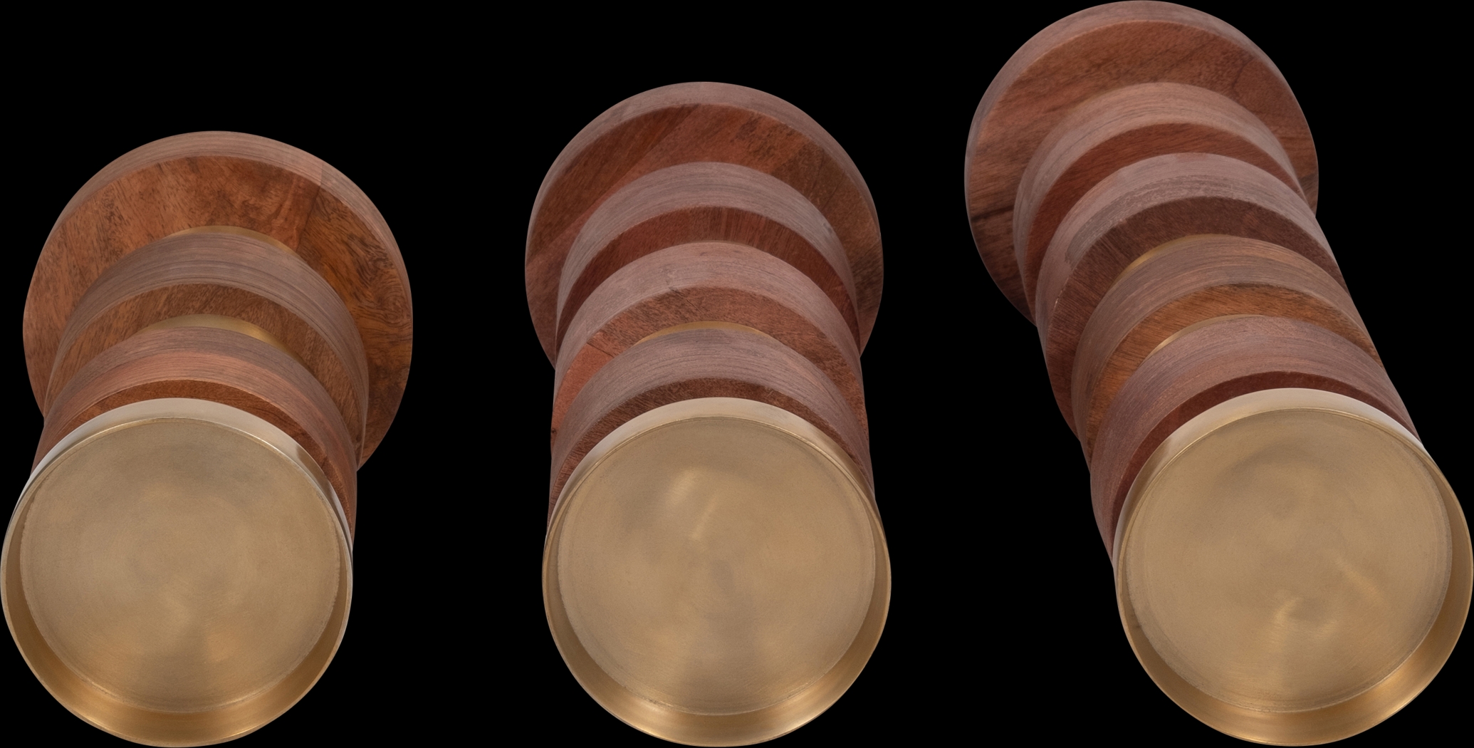 Maiier Brown Candle Holder, Set of 3 - Thumbnail - Image 3