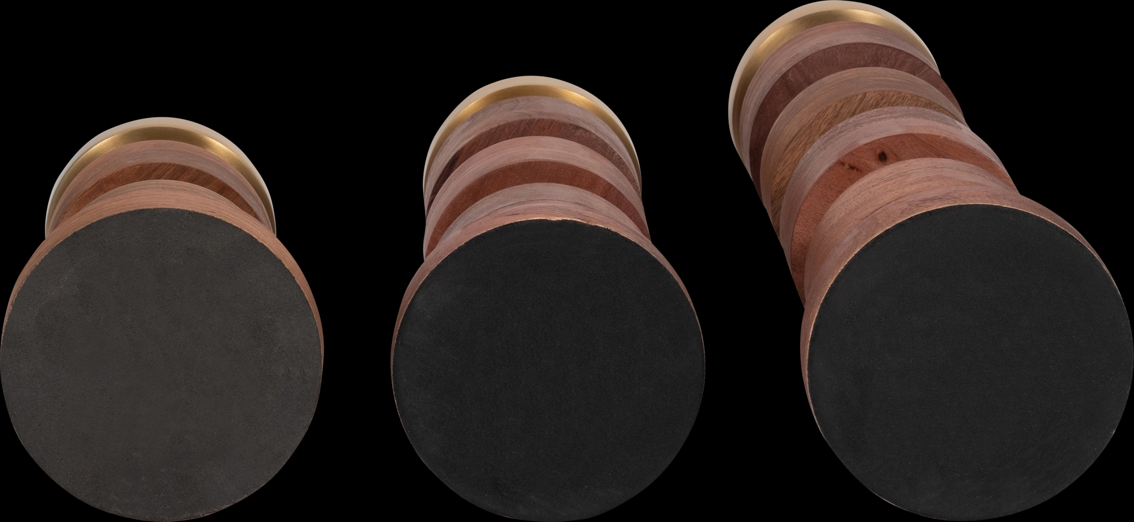 Maiier Brown Candle Holder, Set of 3 - Thumbnail - Image 4