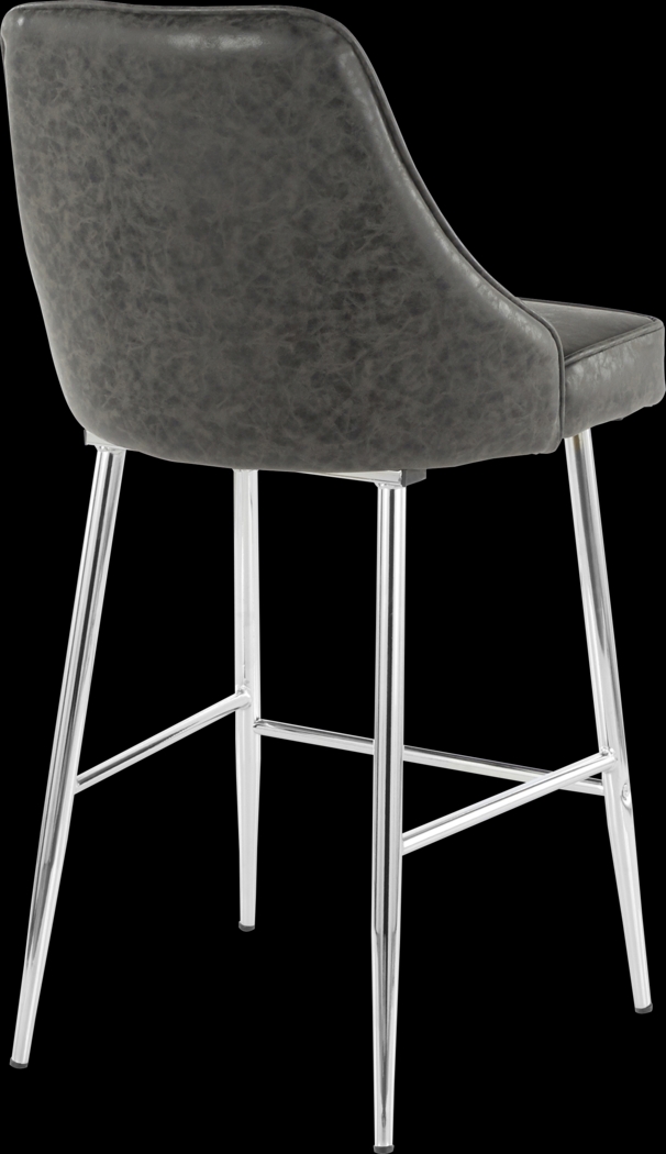 Mairie Black Counter Height Stool, Set of 2 - Thumbnail - Image 2