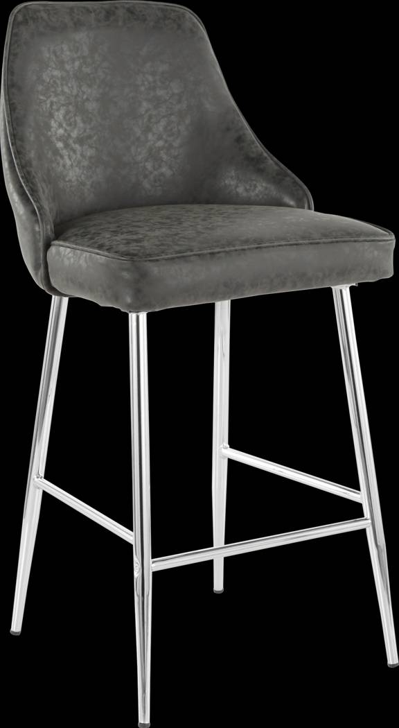 Mairie Black Counter Height Stool, Set of 2 - Thumbnail - Image 1