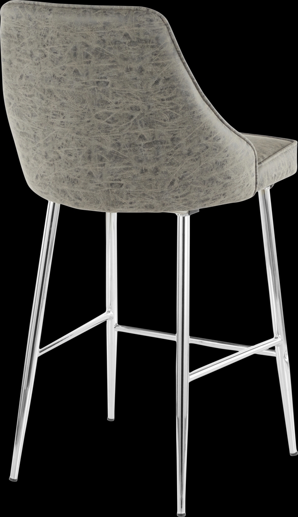 Mairie Gray Counter Height Stool, Set of 2 - Thumbnail - Image 2