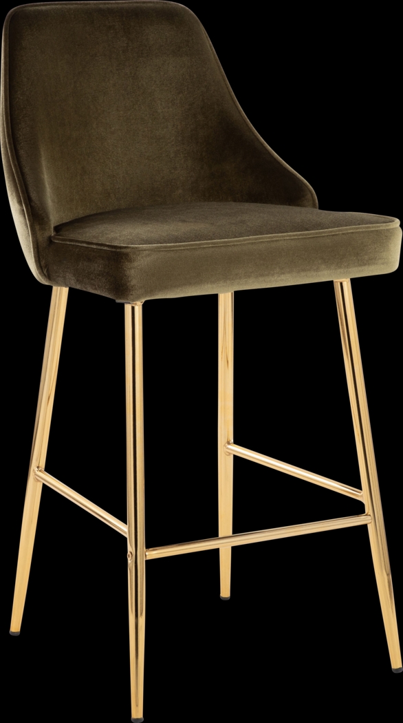 Mairie II Green Counter Height Stool, Set of 2 - Thumbnail - Image 2