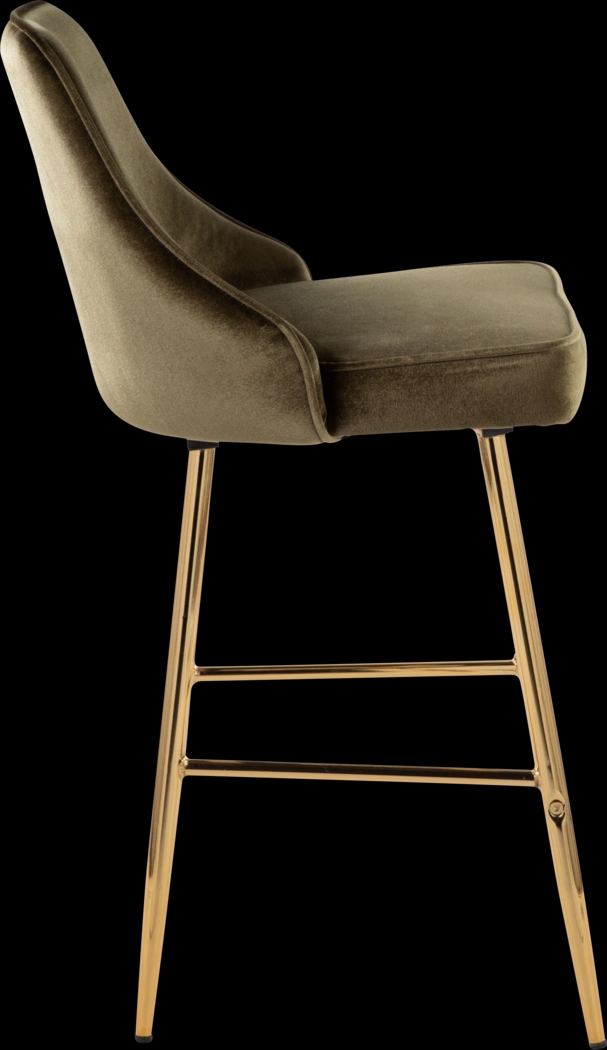 Mairie II Green Counter Height Stool, Set of 2 - Thumbnail - Image 3