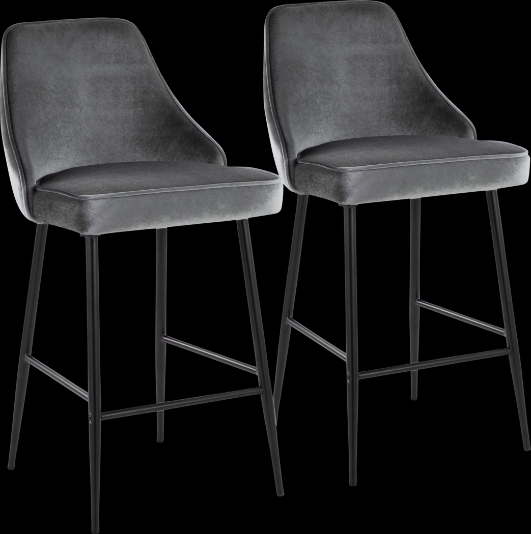 Mairie III Blue Counter Height Stool, Set of 2 - Thumbnail - Image 1