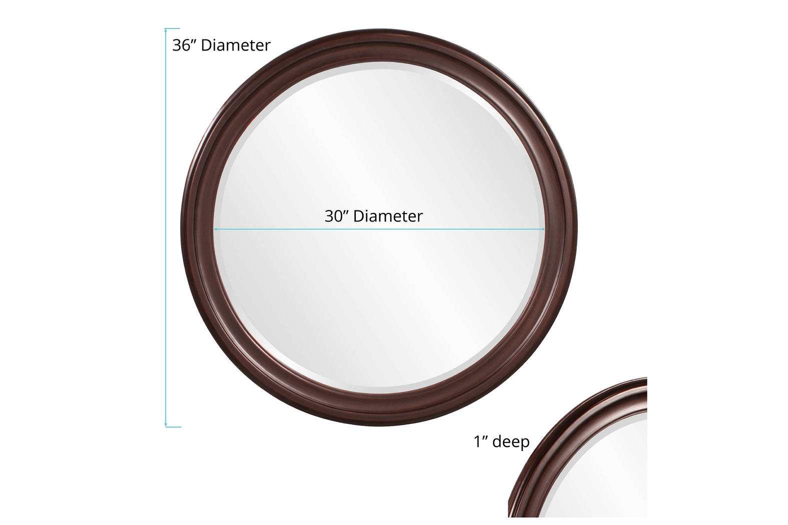 Mairland Brown Mirror - Thumbnail - Image 2