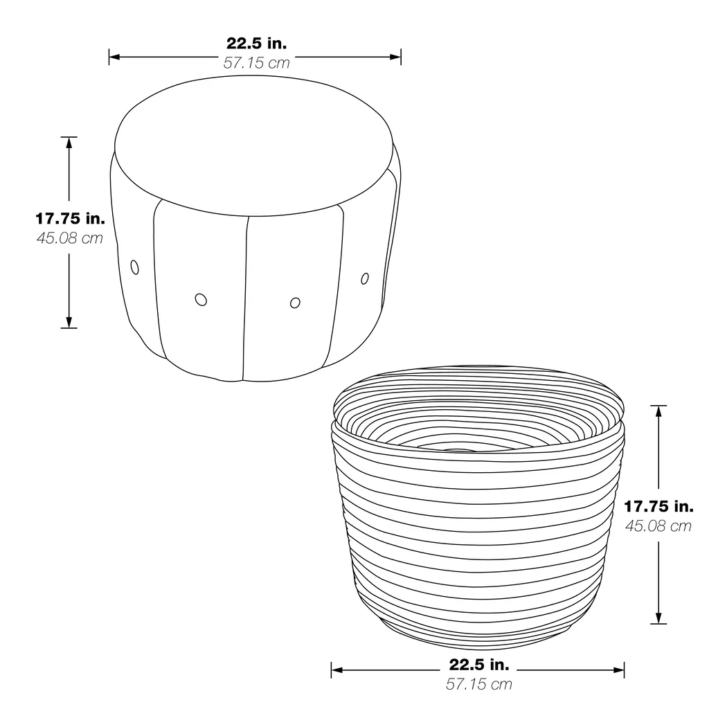 Mairlon White Storage Ottoman - Thumbnail - Image 4